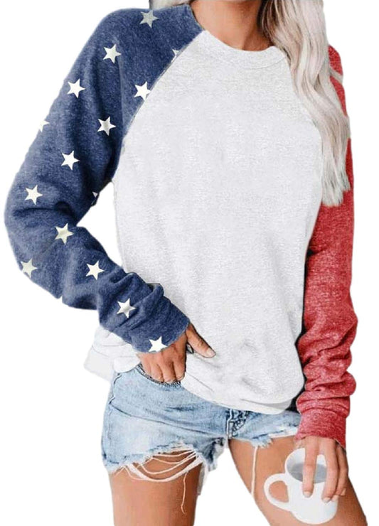america sweatshirt women american flag sweatshirts for women red white blue sweatshirt fourth of july sweatshirts usa long sleeve shirts fourth of july sweatshirt 4th of july sweater for women
